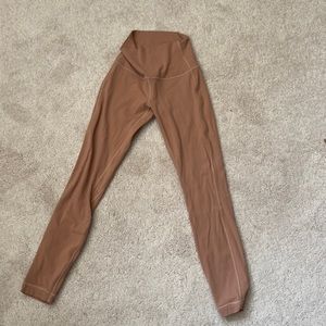 Women’s tan Lululemon align leggings size 2/short.